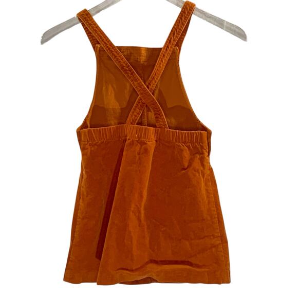 Isaac Mizrahi 7 Girls Dark Orange Pumpkin Corduroy Dress Thanksgiving Fall - Picture 2 of 10